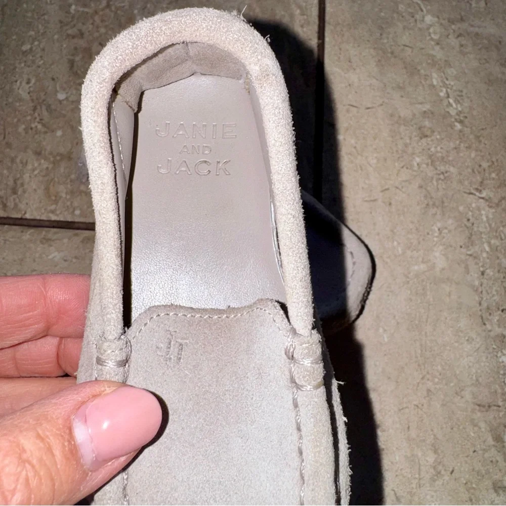 Janie and Jack Taupe Suede Loafers